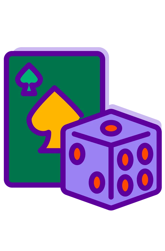 Bonus Gem branding: playing card and dice