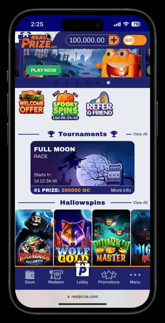 Click to join Real Prize Social Casino