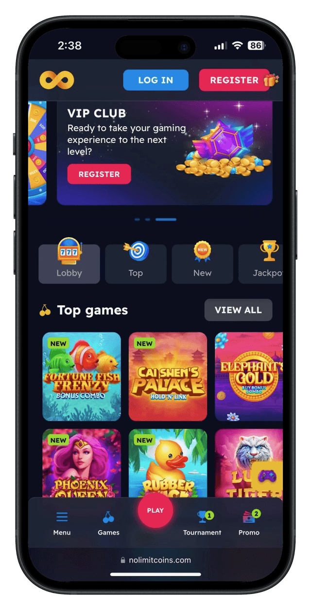 Click to join No Limit Coins Social Casino and get 100K extra coins on sign up