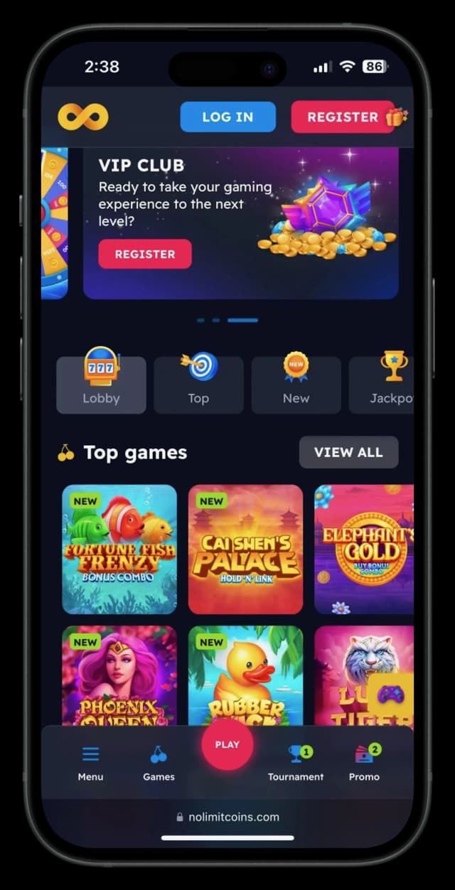 Click to join No Limit Coins Social Casino and get 100K extra coins on sign up