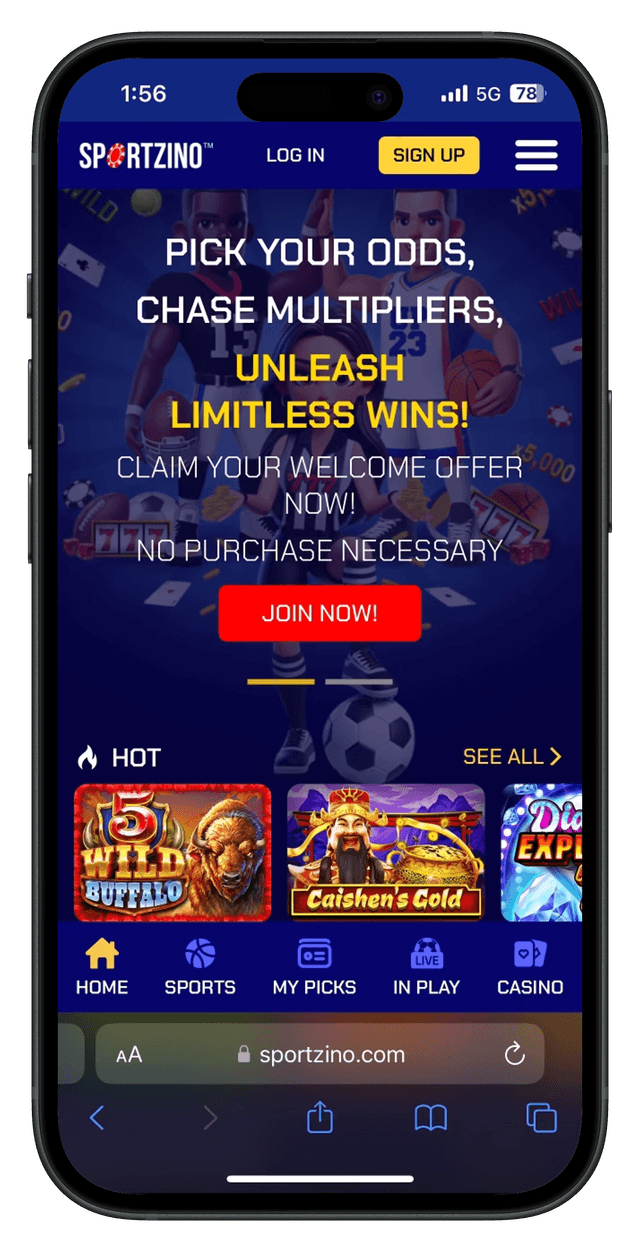 Image for Sportzino casino on the iPhone