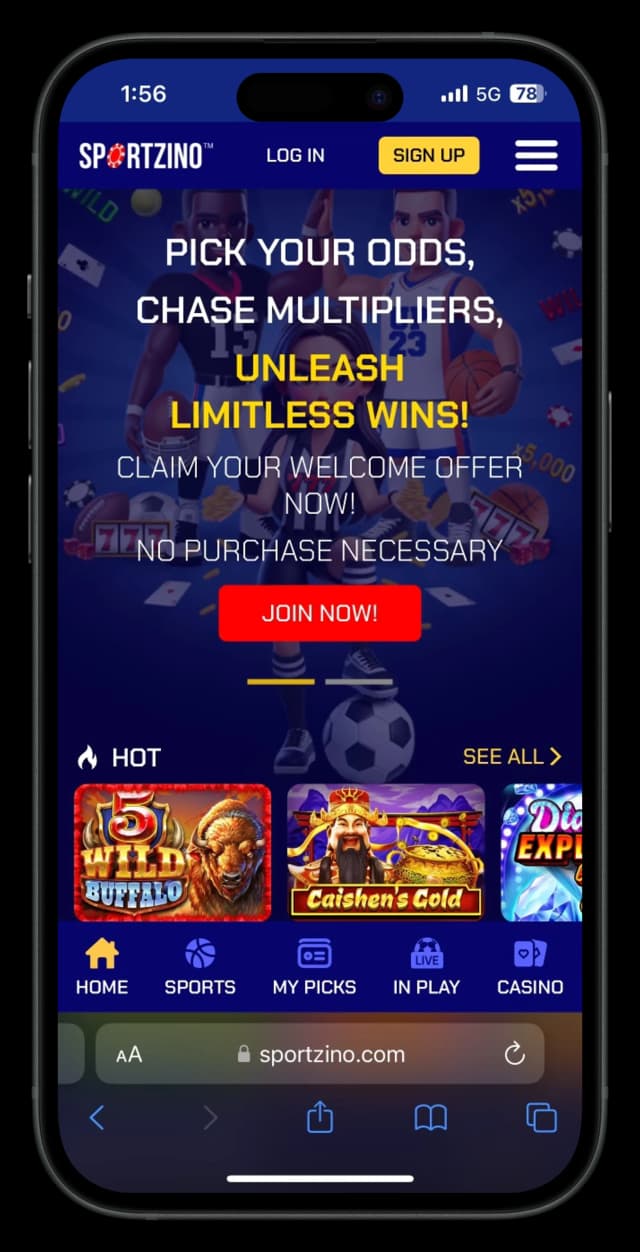 Image for Sportzino casino on the iPhone