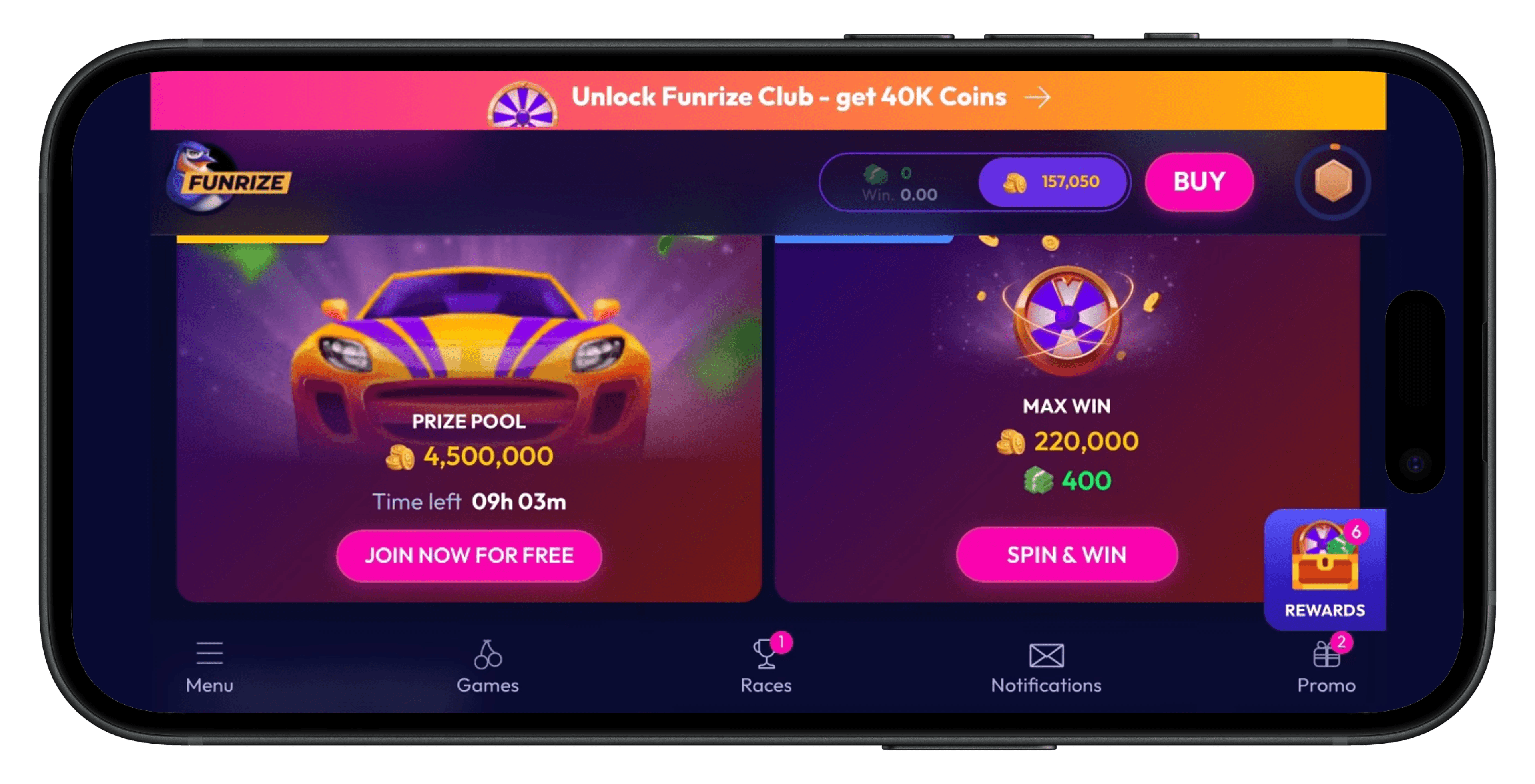 Image for Funrize casino on the iPhone