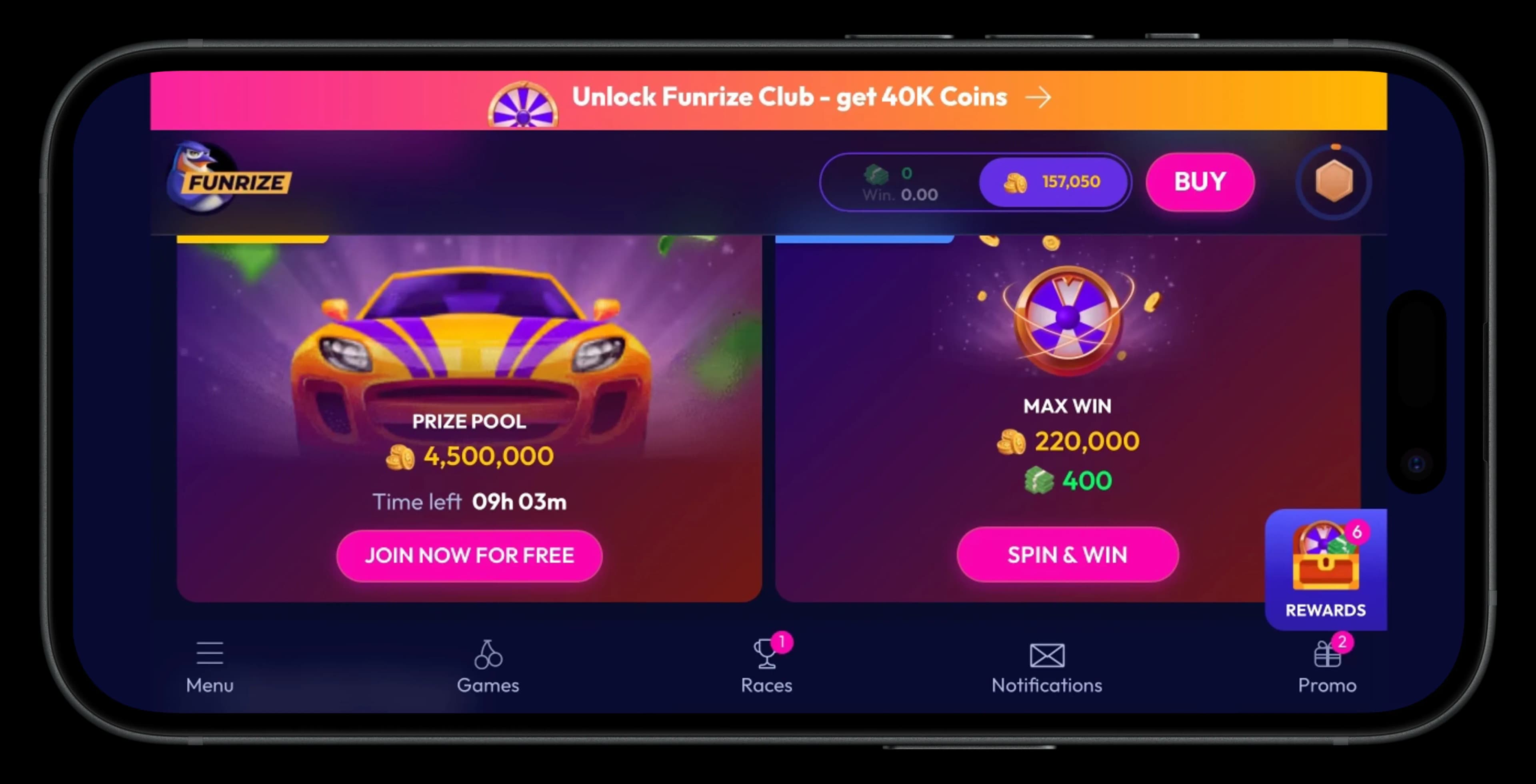 Image for Funrize casino on the iPhone