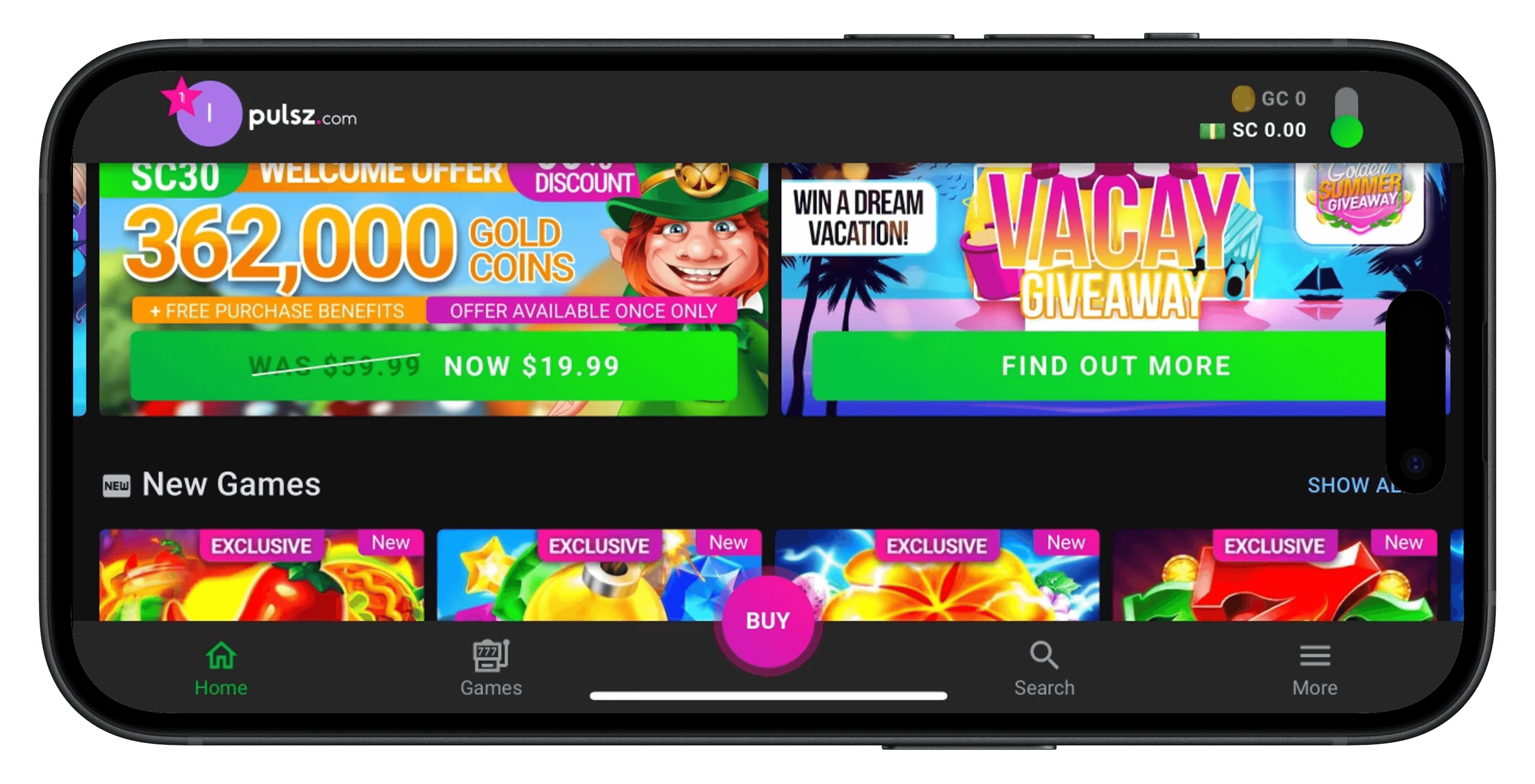 Image for Pulsz casino on the iPhone