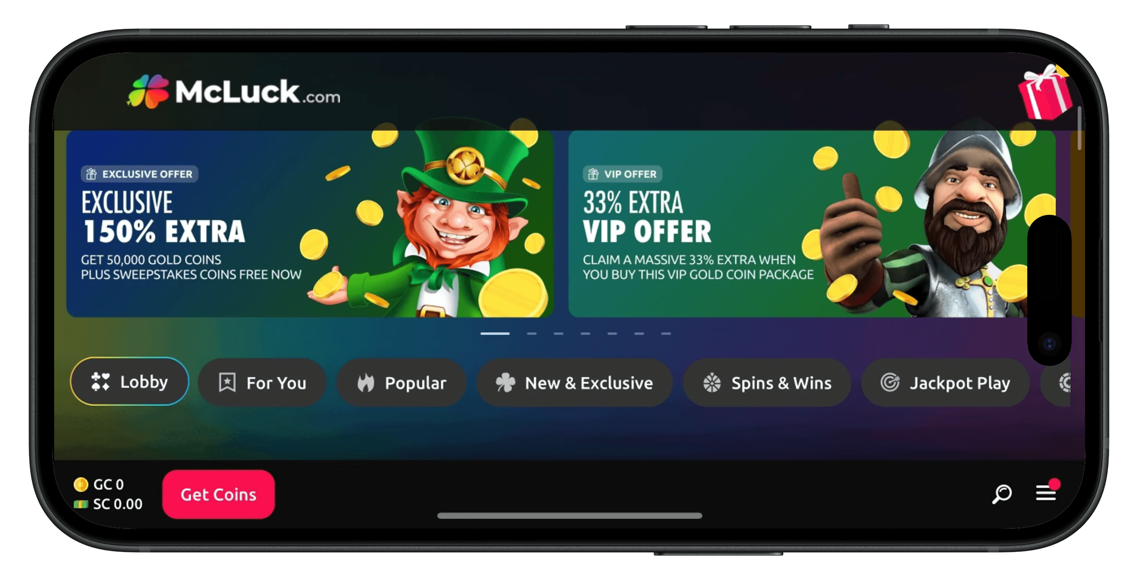 Image for McLuck casino on the iPhone