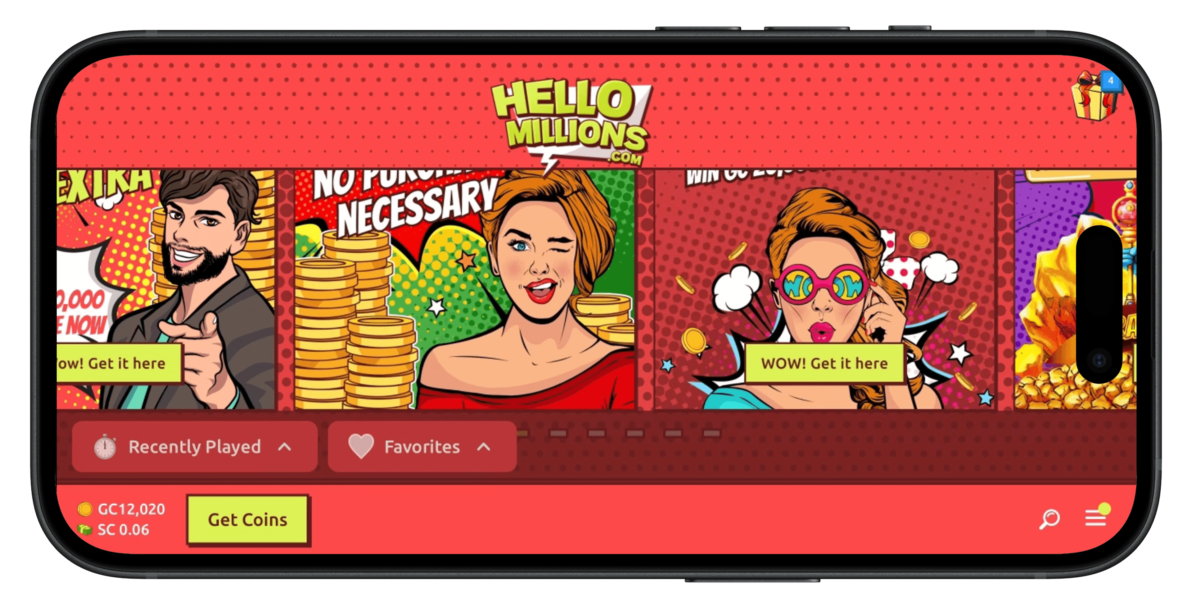 Image for HelloMillions casino on the iPhone