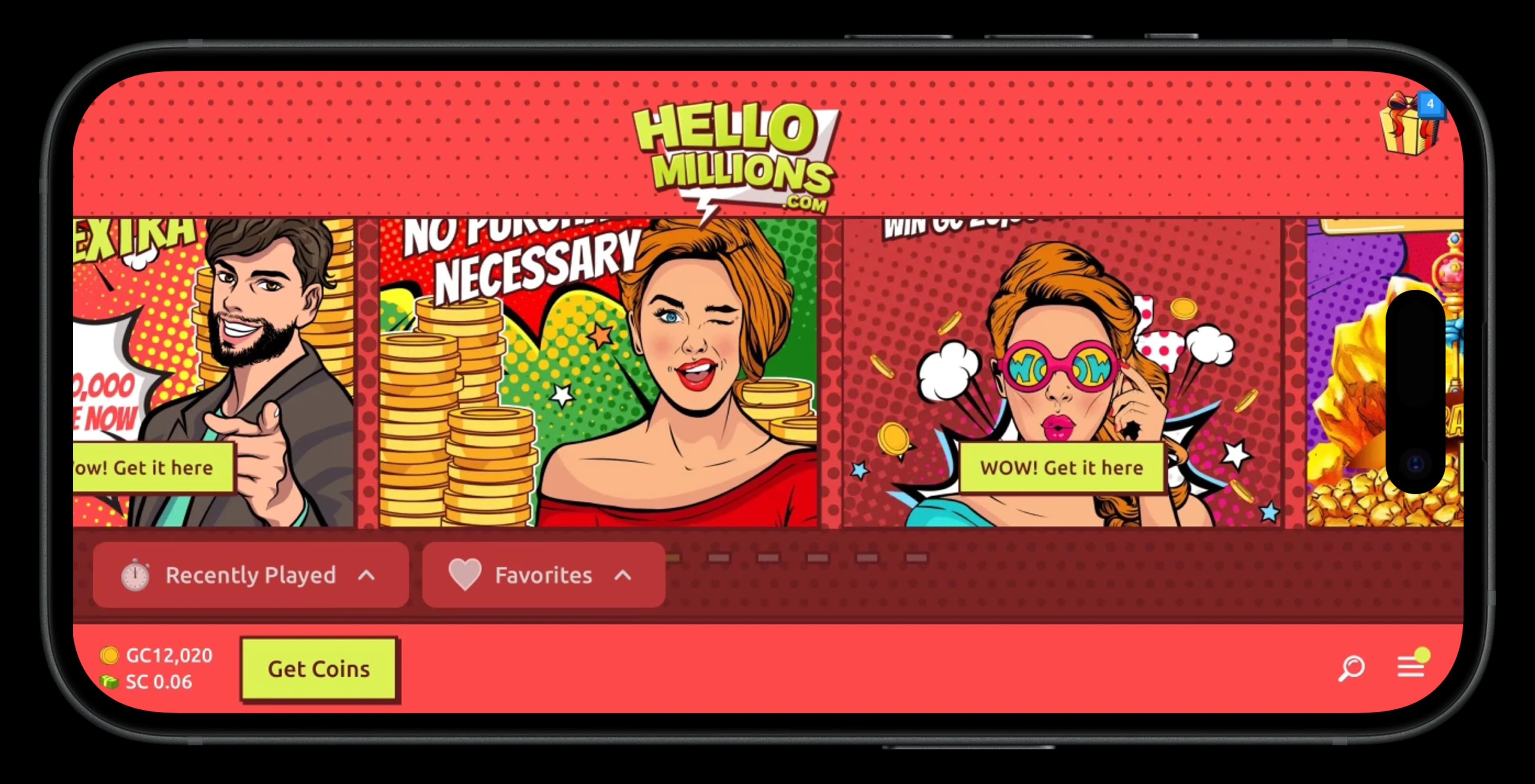 Image for HelloMillions casino on the iPhone