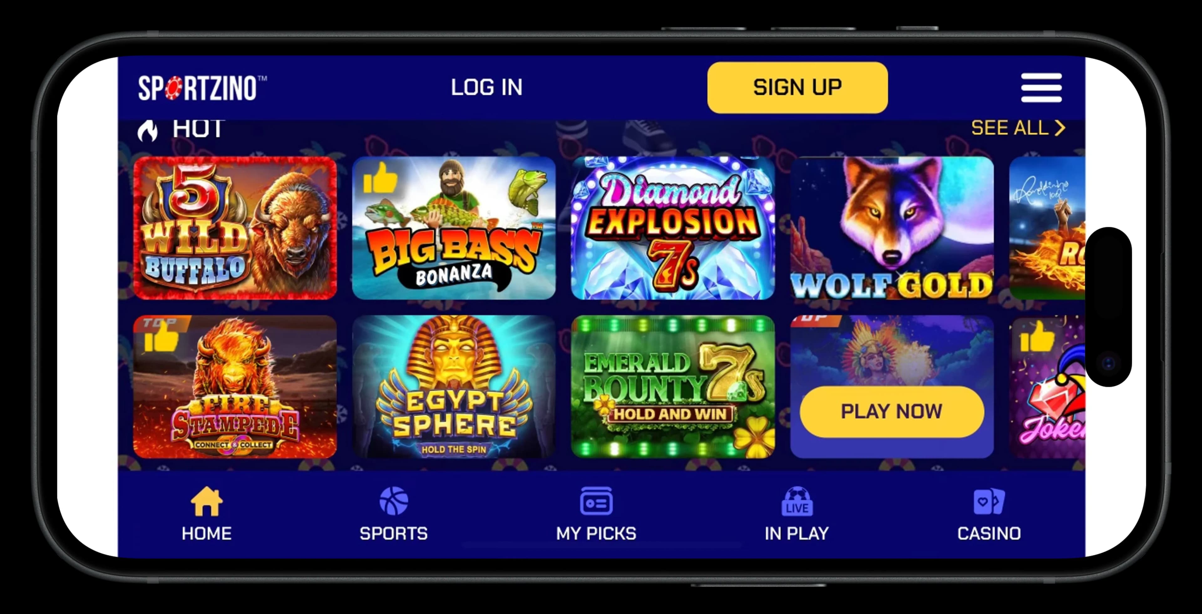 Image for Sportzino casino on the iPhone