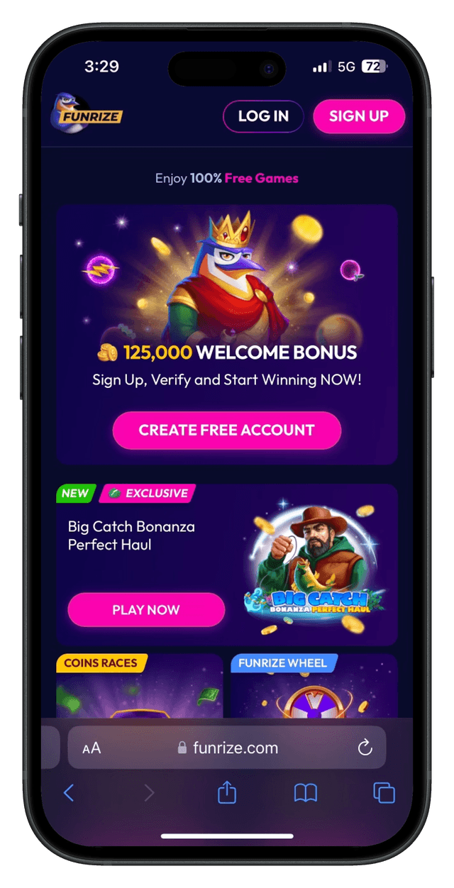 Image for Funrize casino on the iPhone