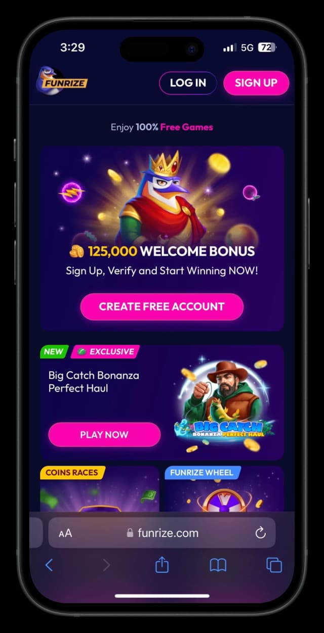 Image for Funrize casino on the iPhone