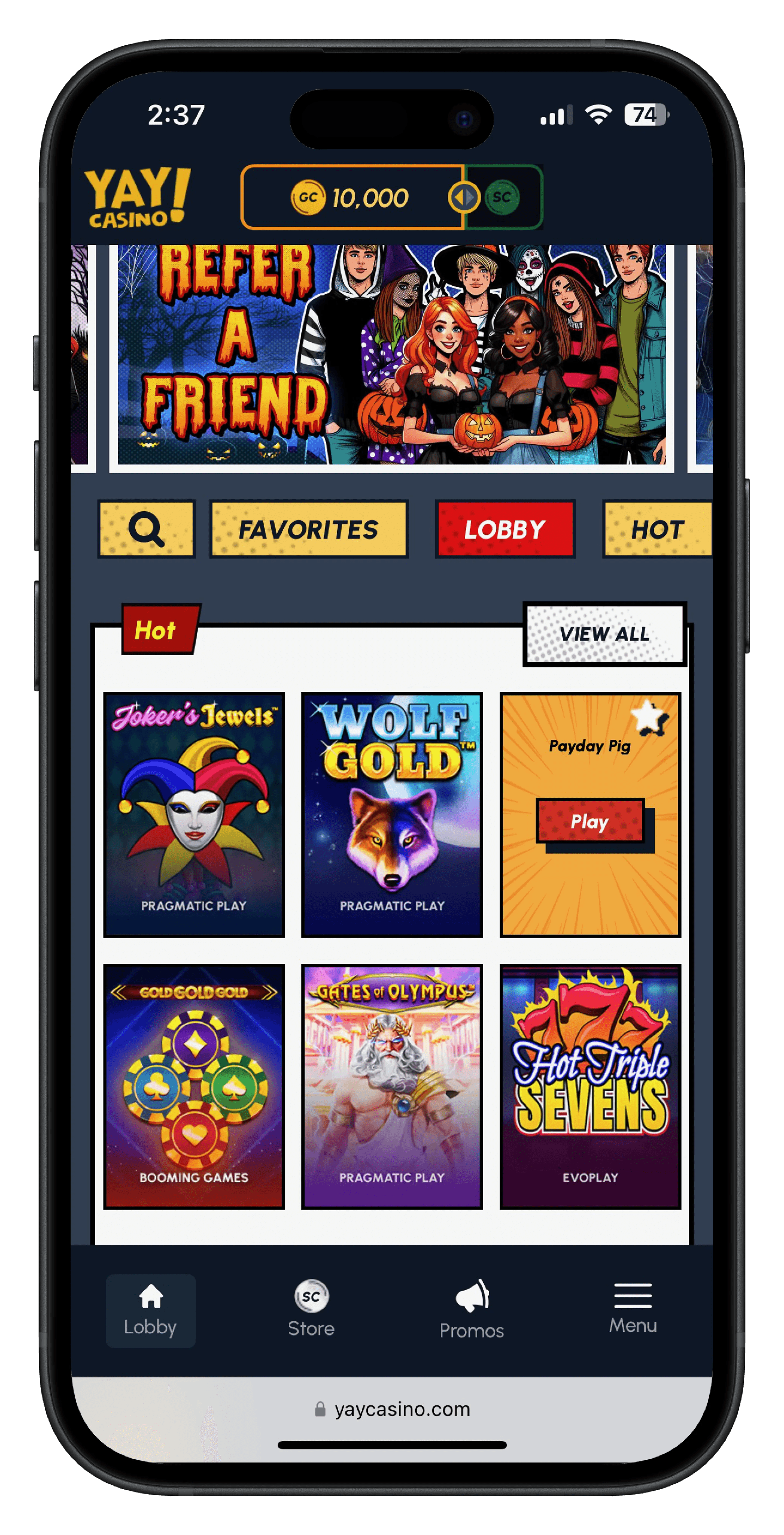 Click to join Yay Casino Social Casino