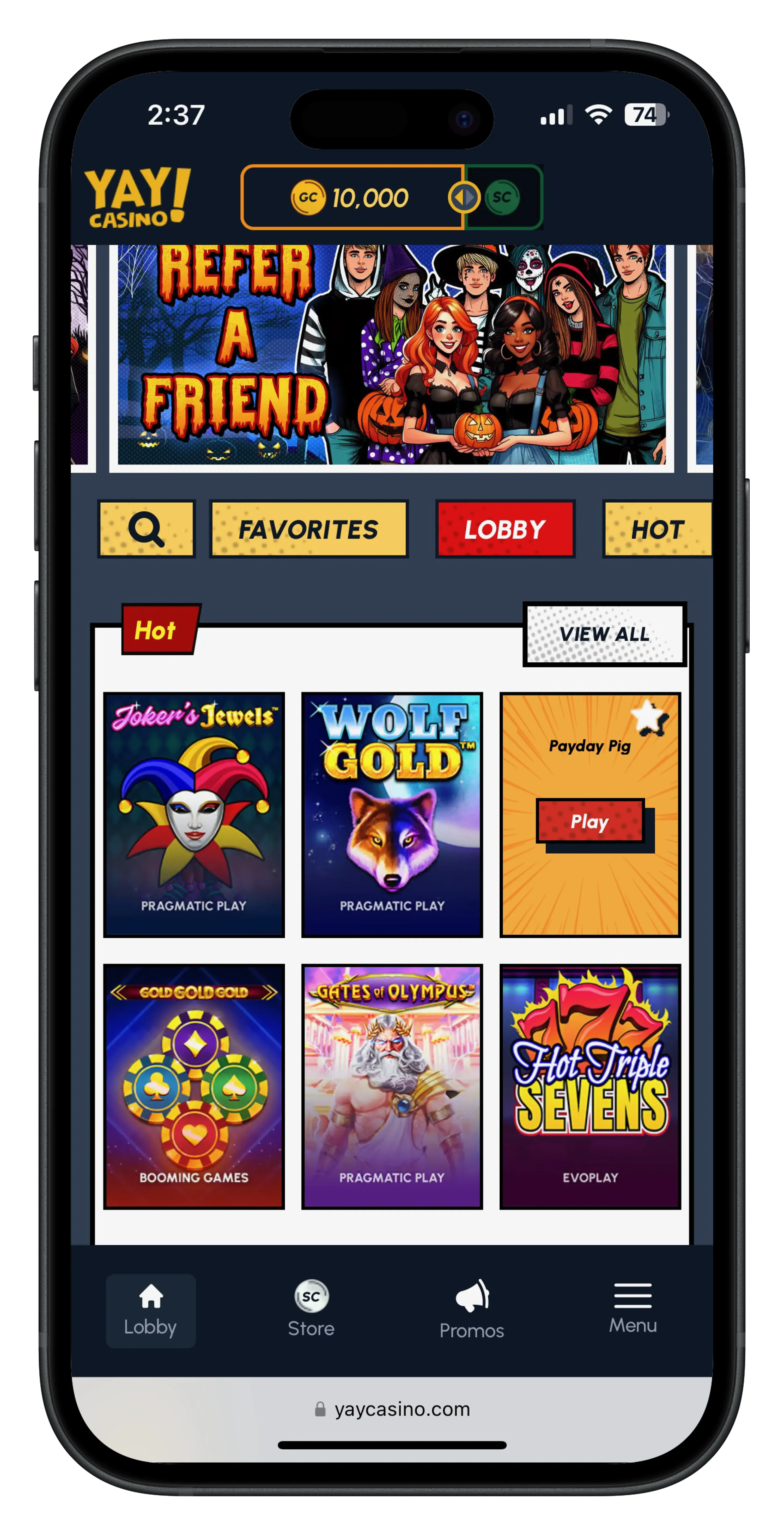 Click to join Yay Casino Social Casino